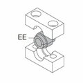 Hydac HRES 4 EE 40 Support Clamp Pair, Size 4 HRES 4 EE 40